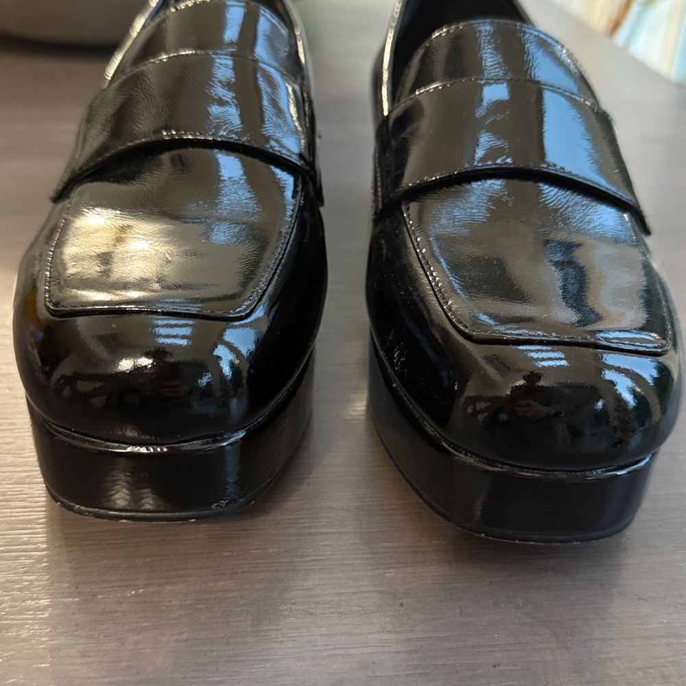 Jeffrey Campbell Patten Leather Student Square Toe Loafers. Size 8 - Picture 4 of 7